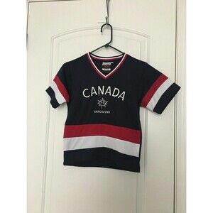 West Coast Vancouver Canada Boys Short Sleeve Hockey Jersey Size 10/12